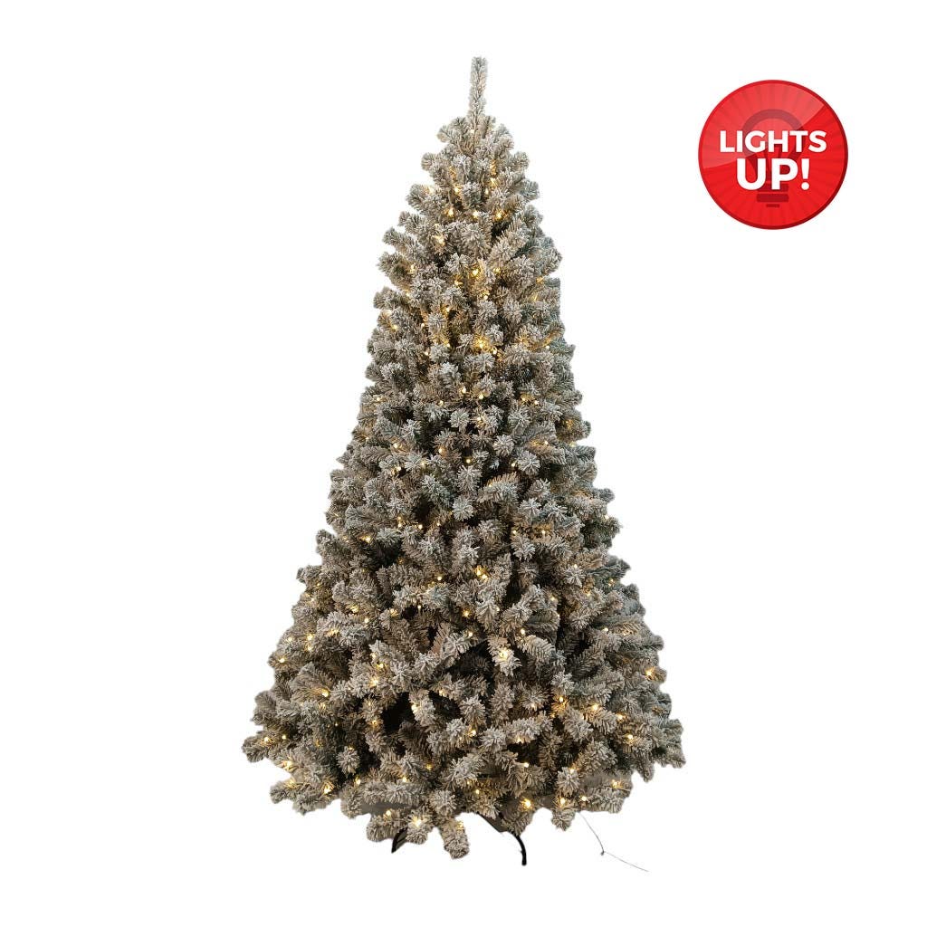 Árbol Navideño Anoka Nevado Con Luz 2.7m/2160 Tips - Aliss
