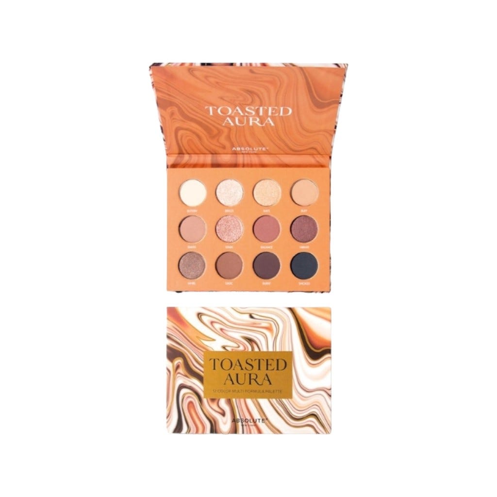 Absolute N.Y 12 Paleta De Sombras Toasted Aura