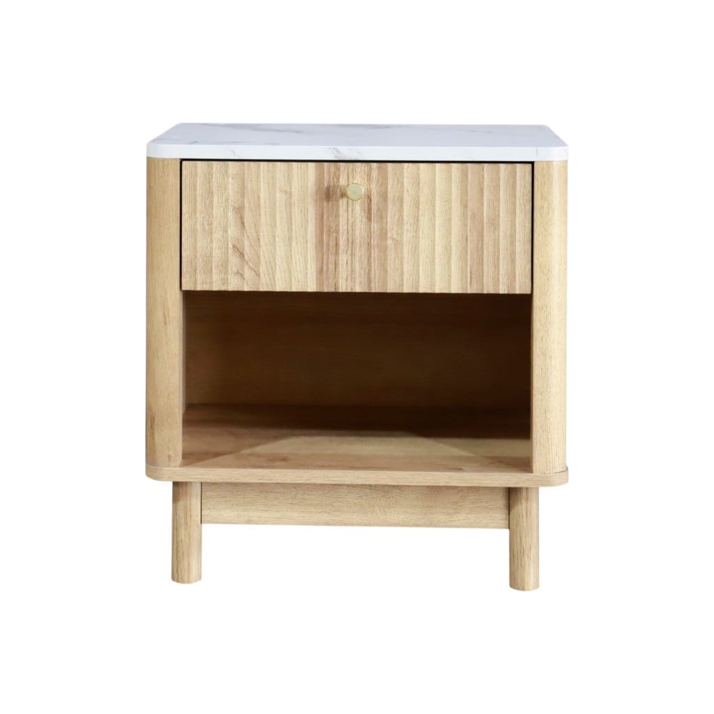 Mesa Auxiliar Aliki Cremay Blanco 48x35x50cm
