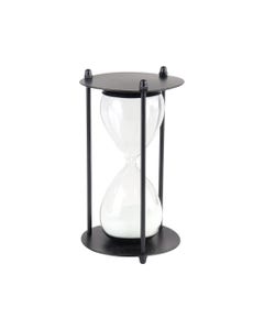 Reloj De Arena Con Base Negra De Metal 10.5X10.5X19.5Cm