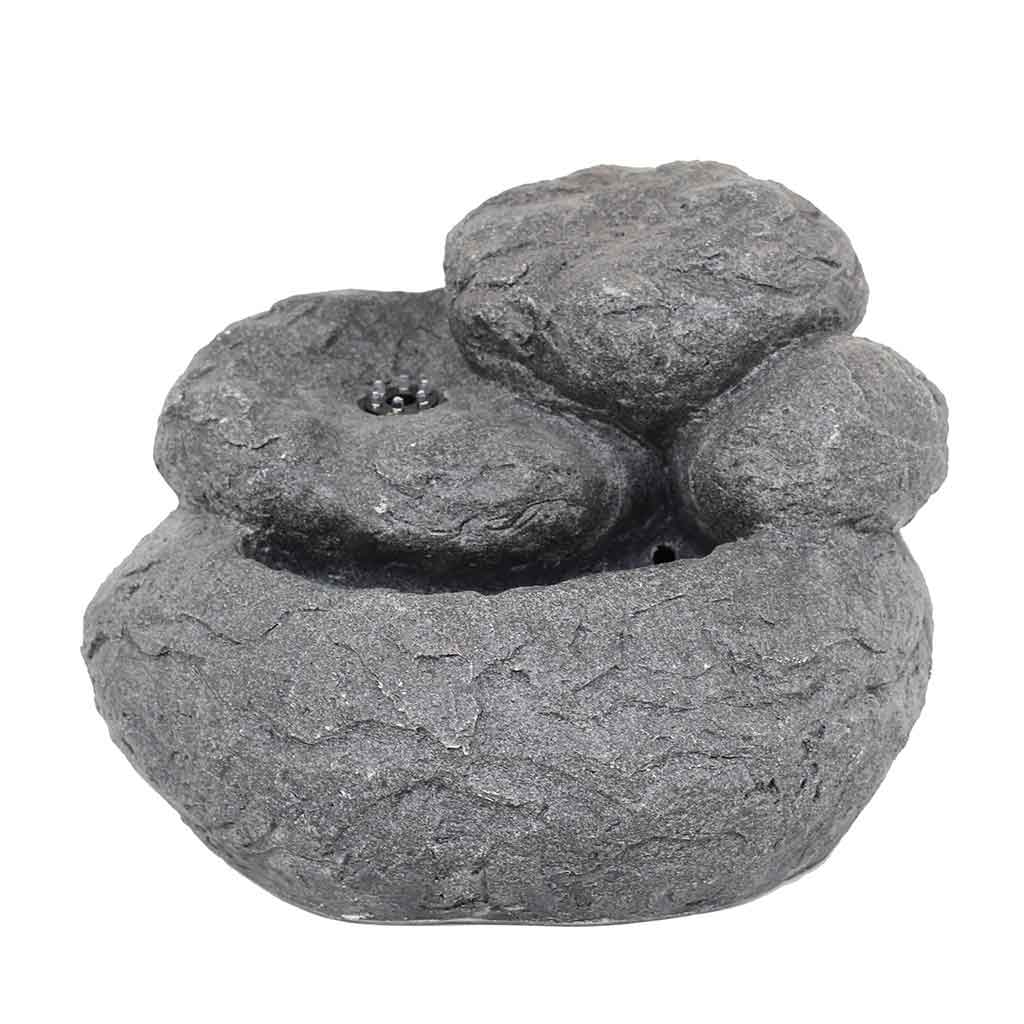 Fuente De Agua De Poliresina Gris 35x25x27cm