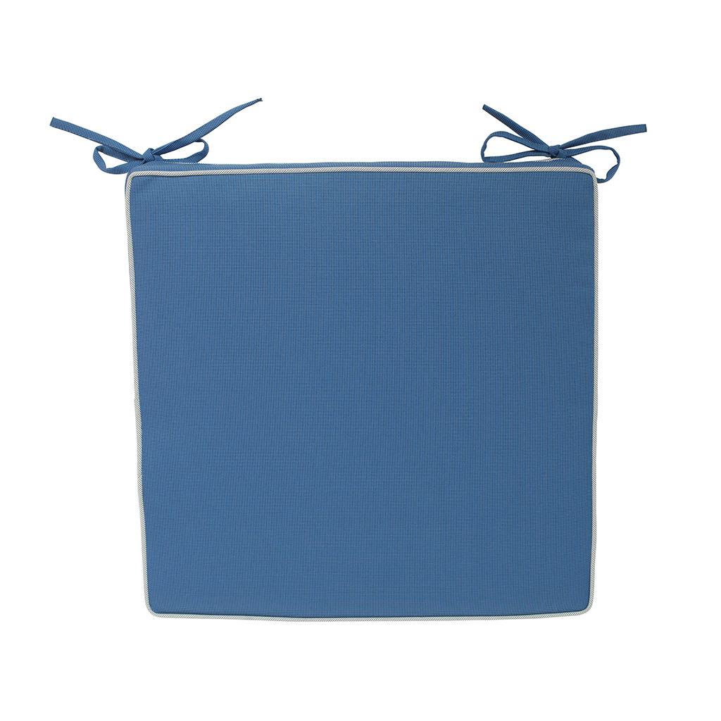 COJÍN CON AMARRE AZUL 40X40X4CM