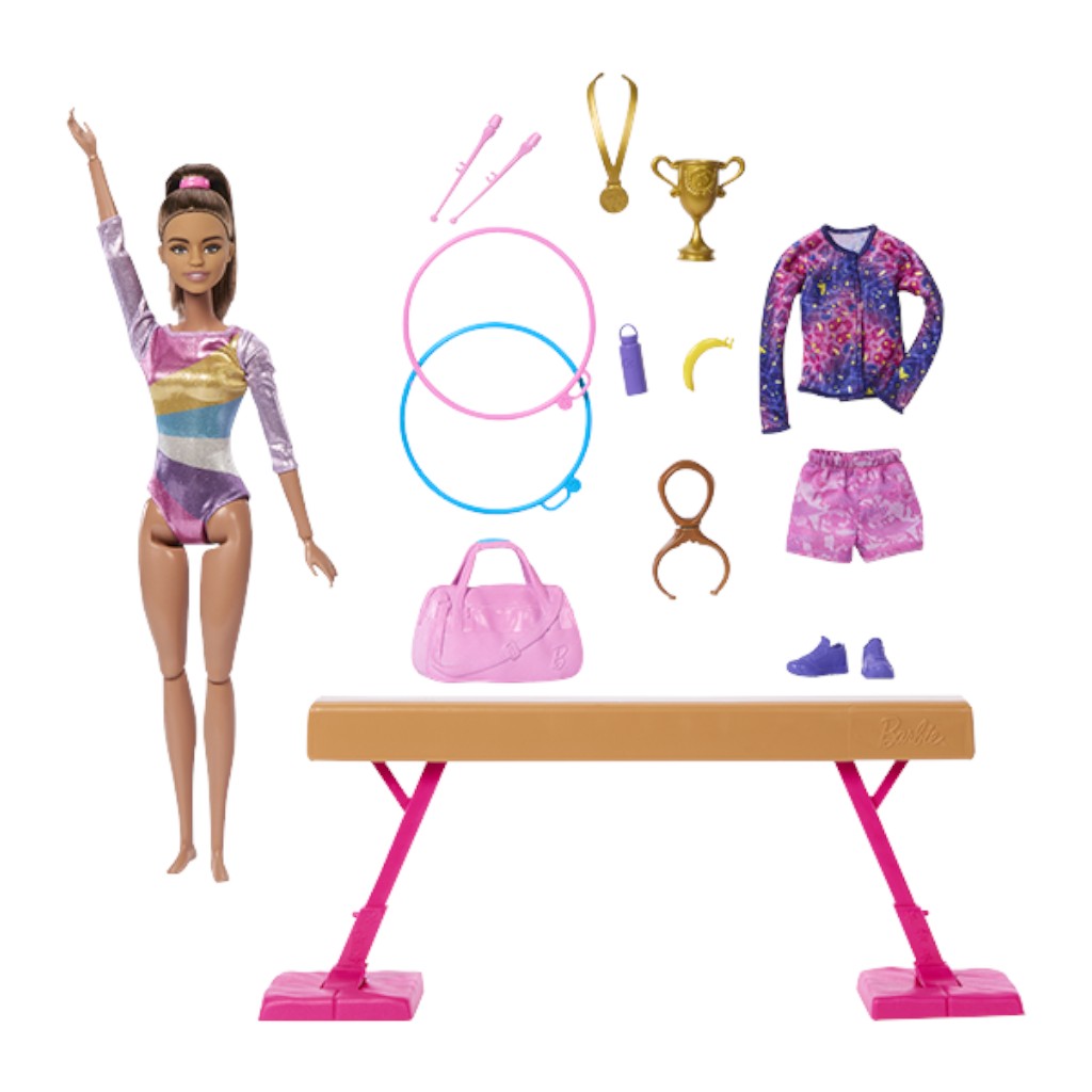 Barbie Profesiones Gimnasta Cabello Castaño