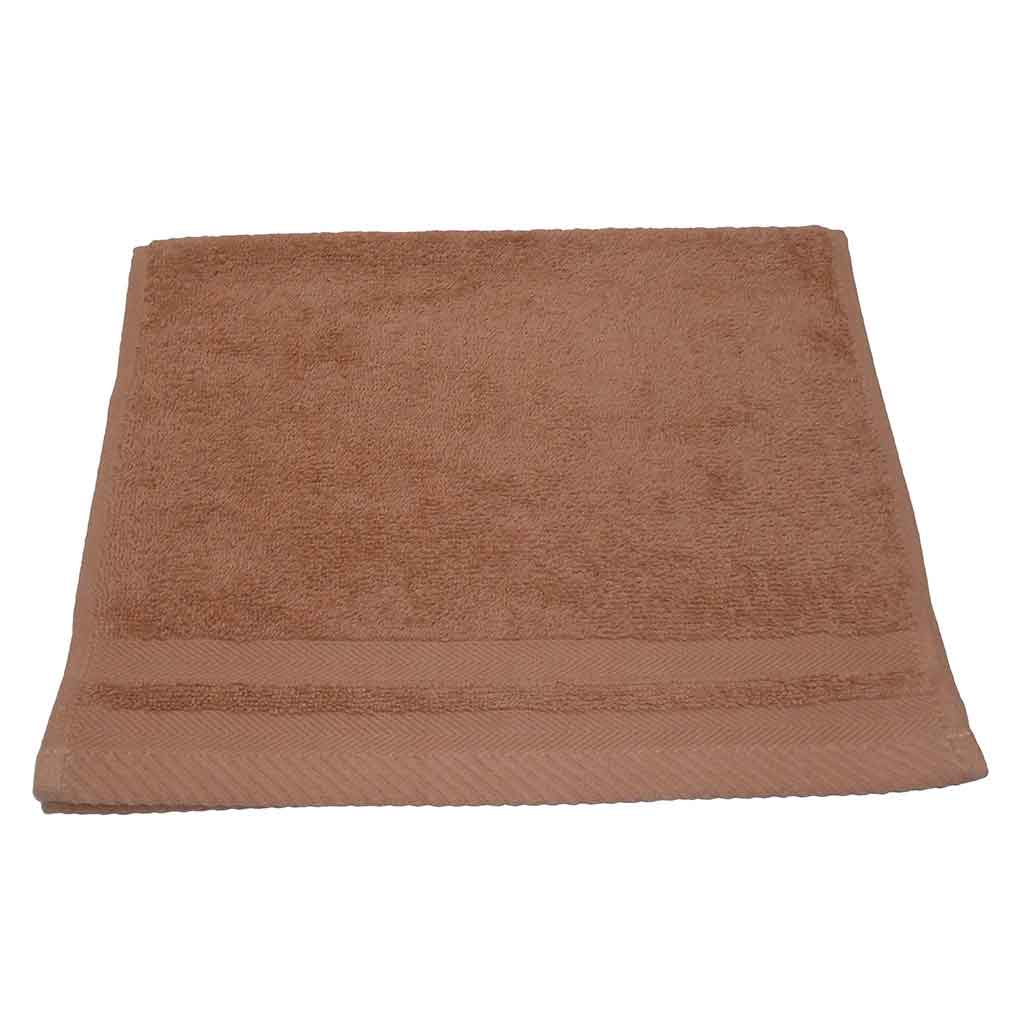 Toalla de mano terry color durazno 30X50CM