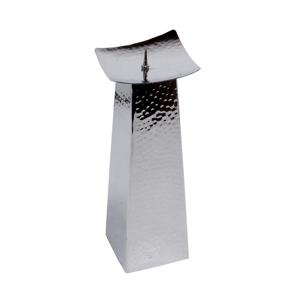 Candelabro Plateado 12X12X15Cm