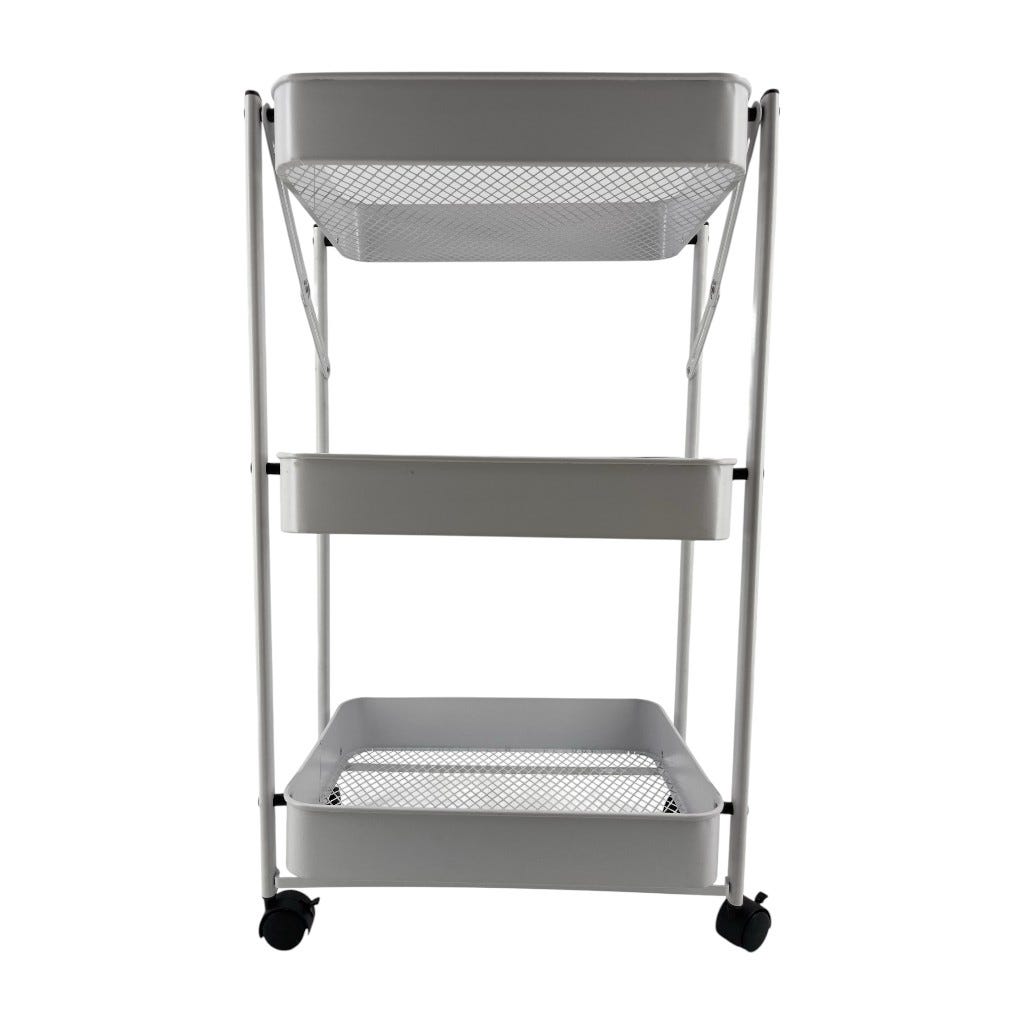Carrito Blanco De Cocina 45X30X75Cm