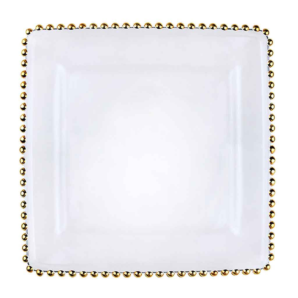 Plato de fondo dorado 30.5x30.5cm
