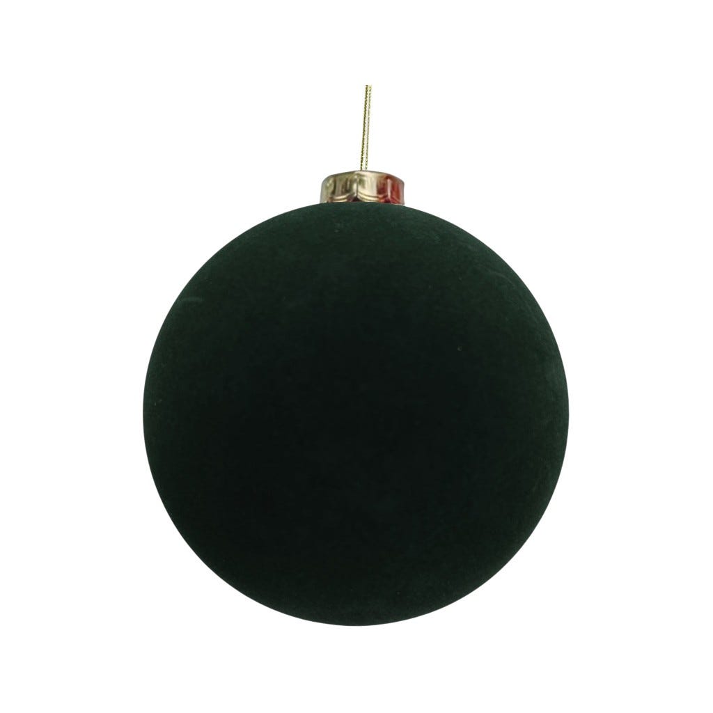 Bambalina De Terciopelo Verde Oscuro 12 Cm