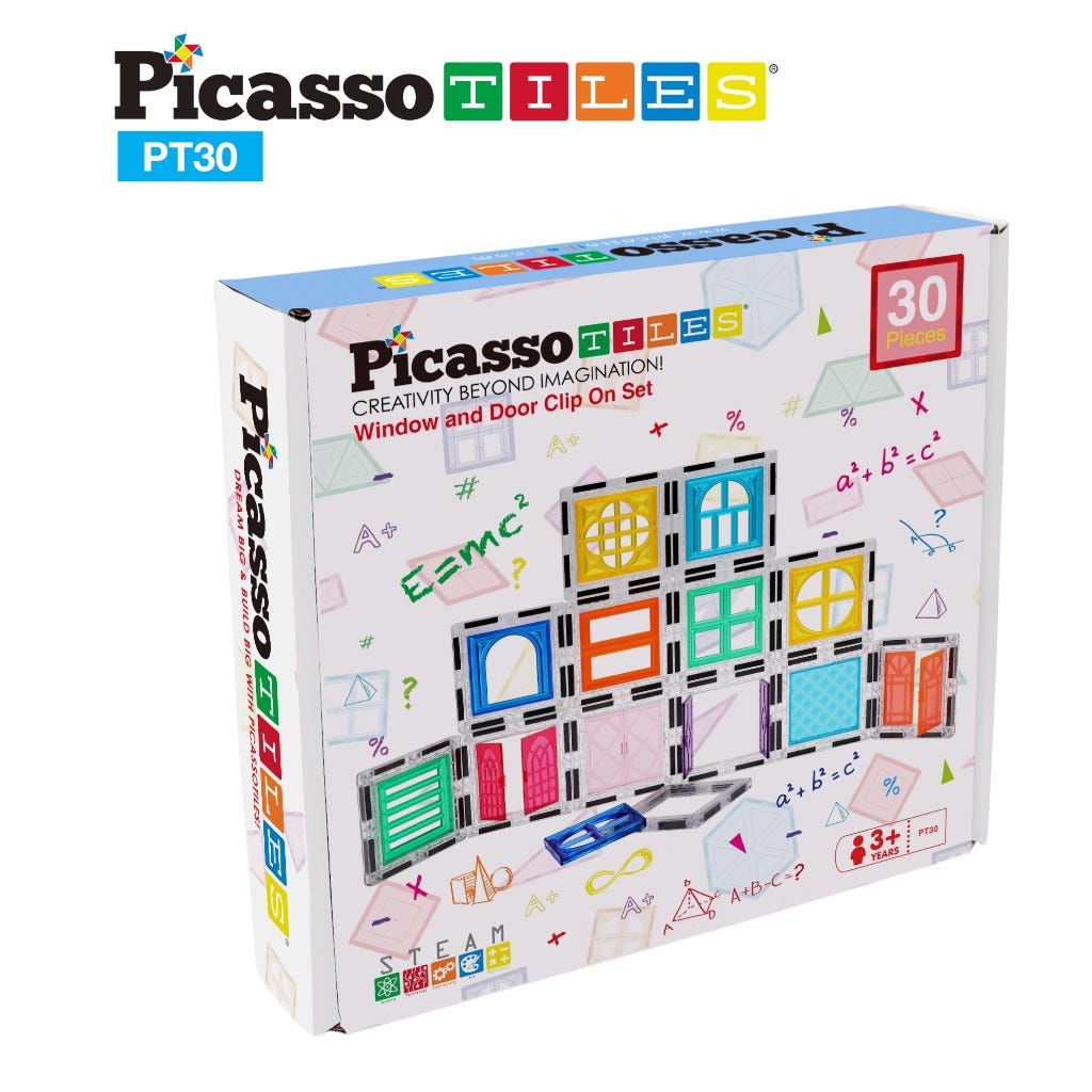 Bloques De Construcción Magnéticos 30 Piezas Picasso Tiles