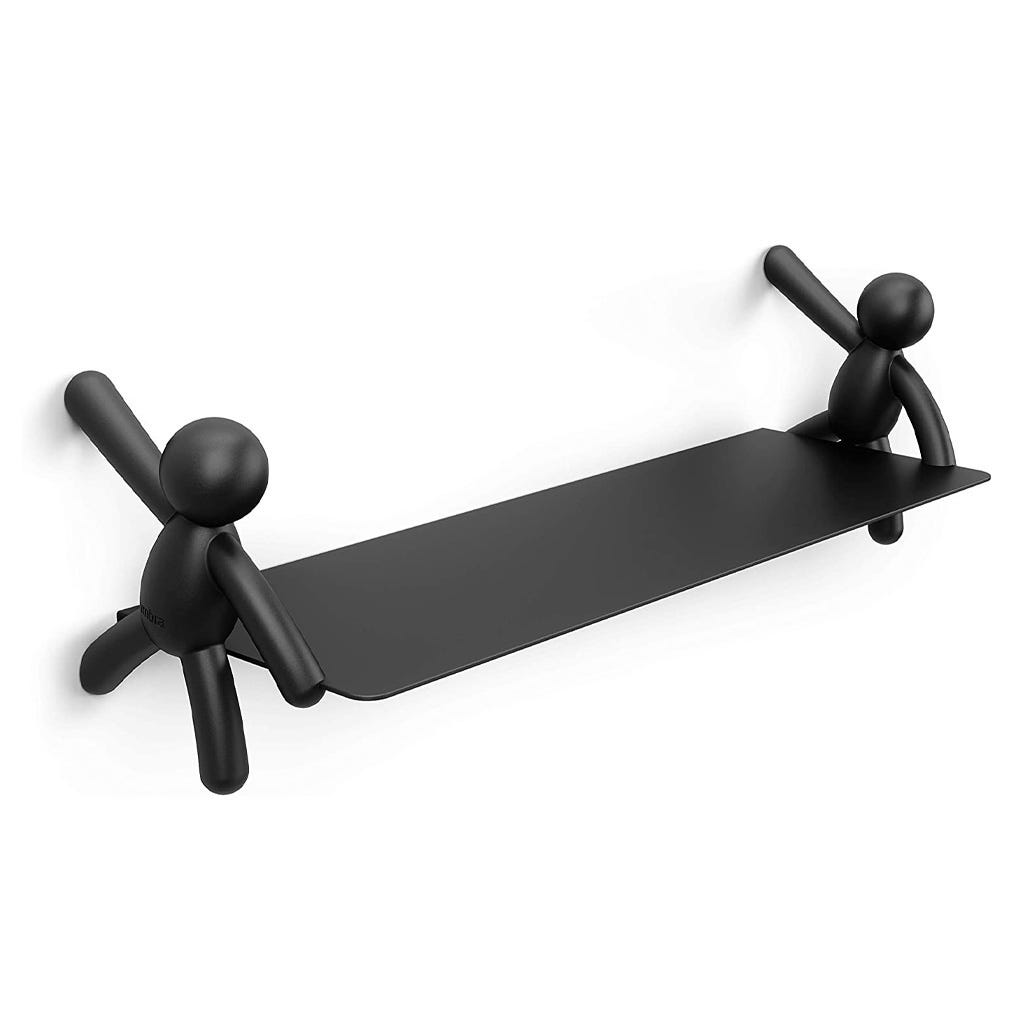 ESTANTERÍA BUDDY NEGRA 46X14X15CM