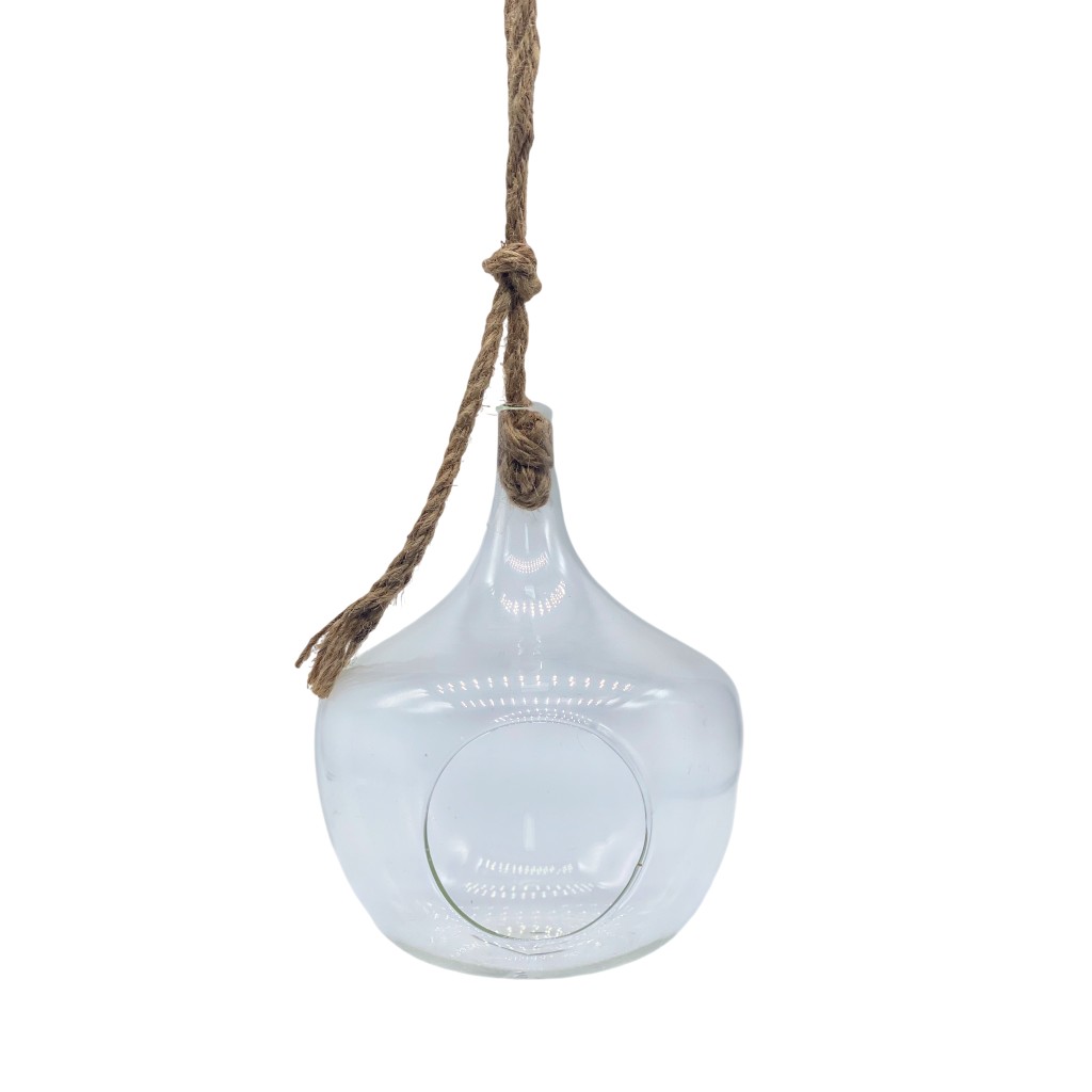 Terrario Colgante De Vidrio 14.5x19.5cm