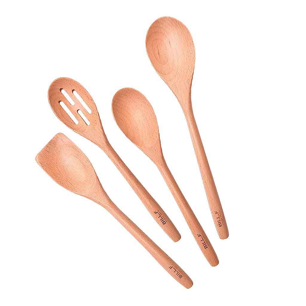 Set 4pzs De Utensilios De Madera