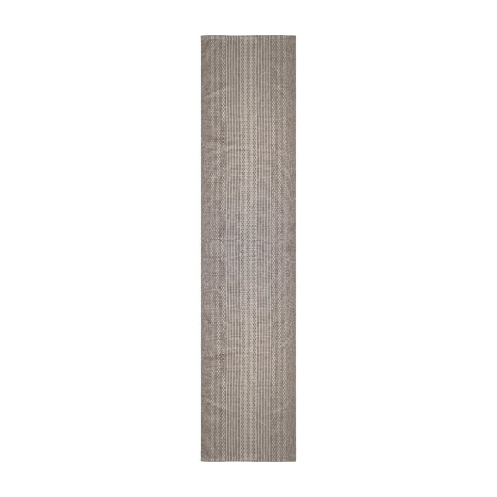 Camino De Mesa Gris Con Rayas 40X180Cm
