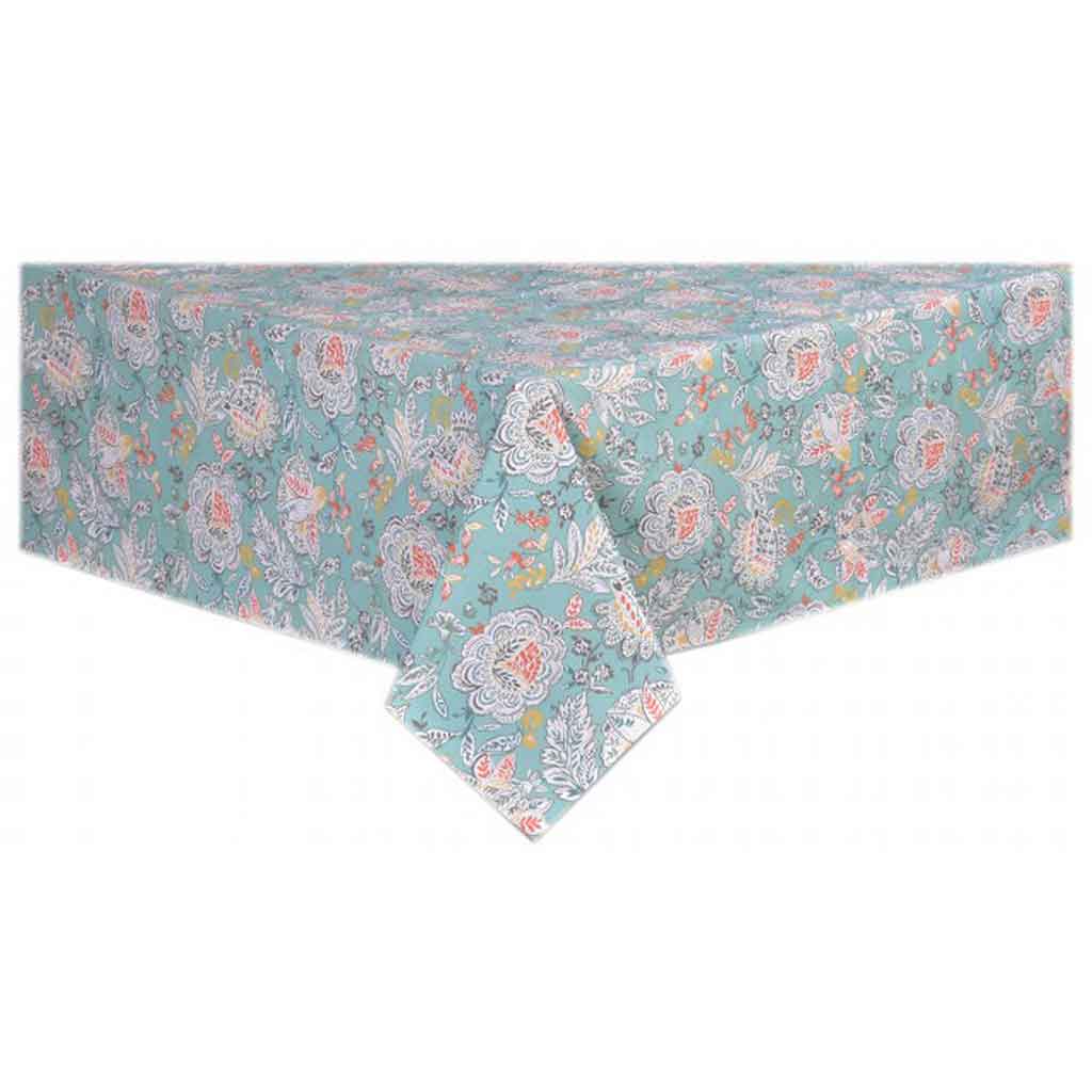 Mantel Con Estapado De Flores 160x280cm