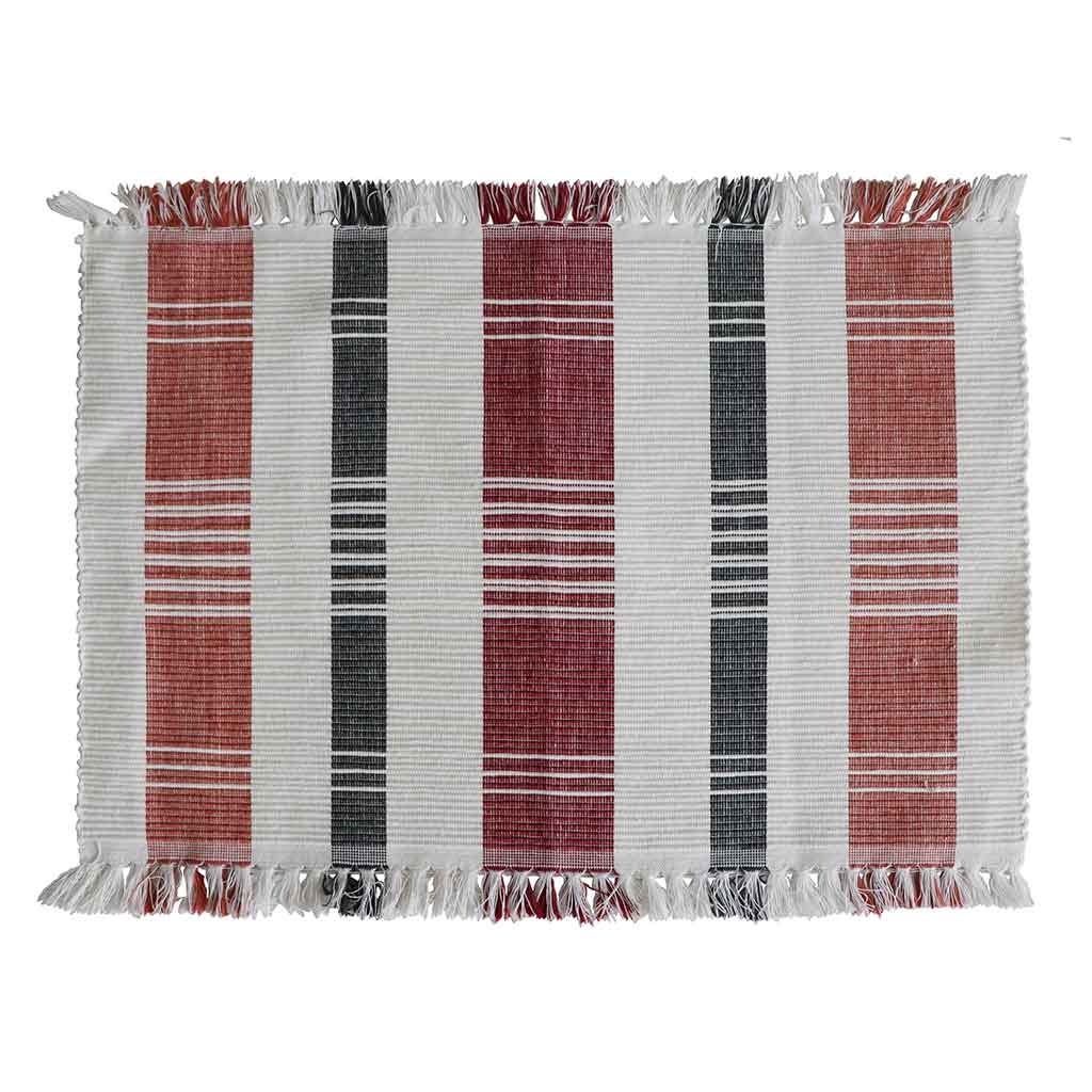 Individual Con Flecos Estampado 33X48Cm