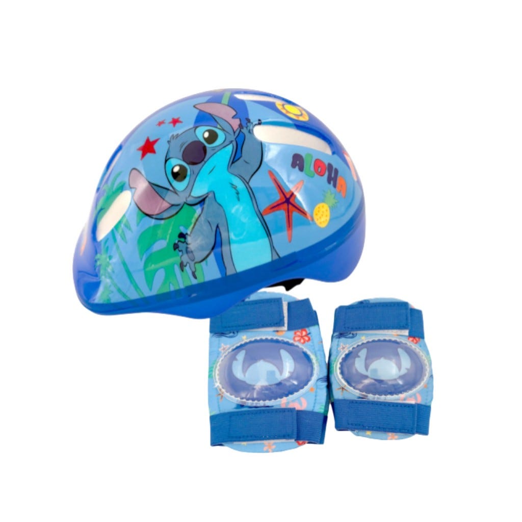 Stitch Casco Con Protectores Set