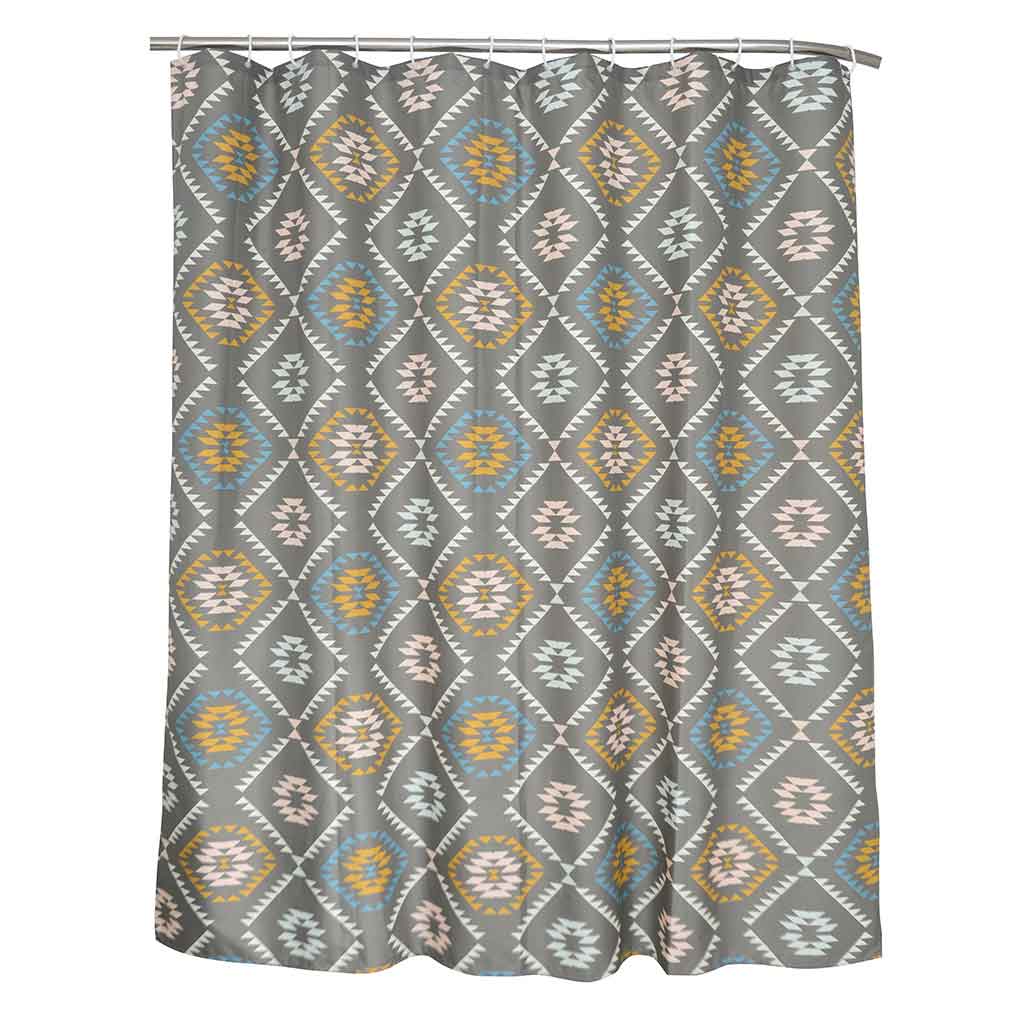 Cortina de baño con gancho y estampado 180X180CM