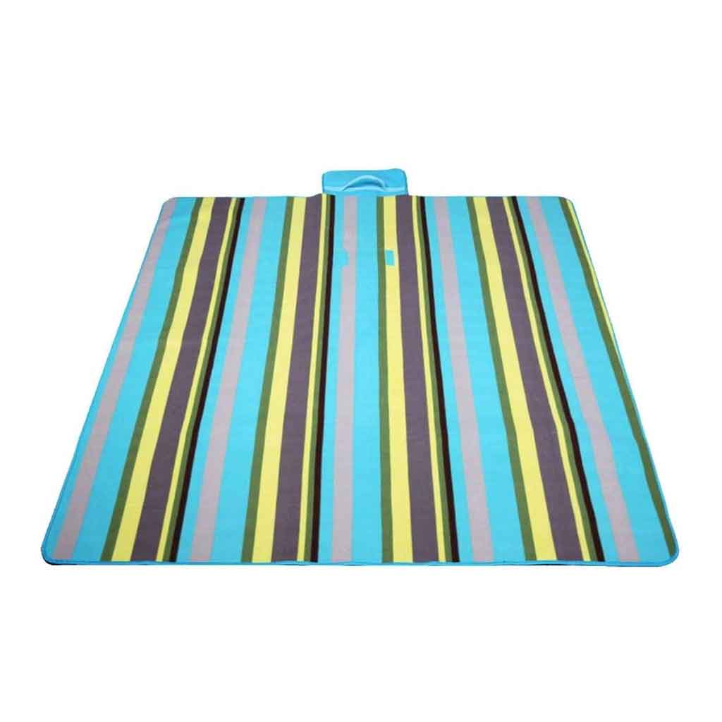 Manta plegable para picnic con detalles azul