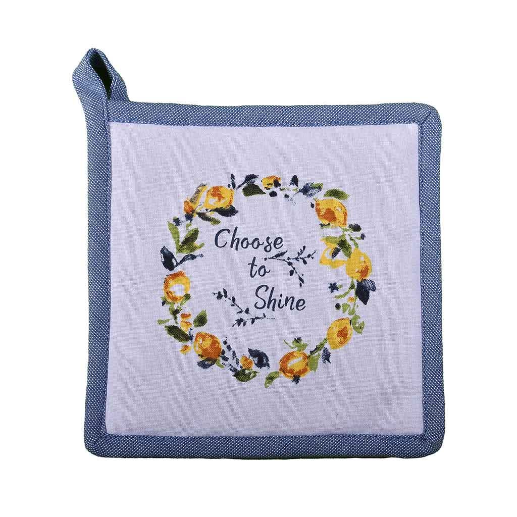 Agarra Olla Estampado De Limón 20X20Cm