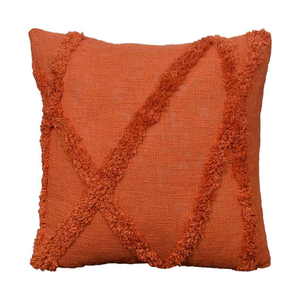 Cojín Cuadrado Decorativo De Color Naranja 45X45Cm