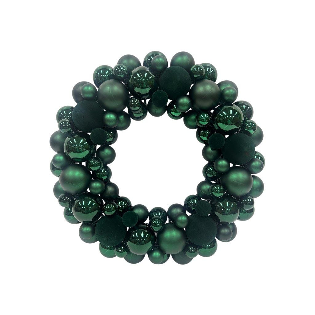 Corona De Bambalinas Verdes Oscuro 43 Cm