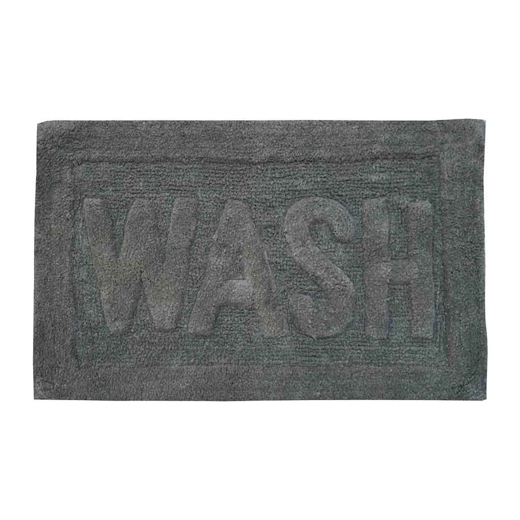 Alfombra de baño gris oscuro con palabra 50X80CM
