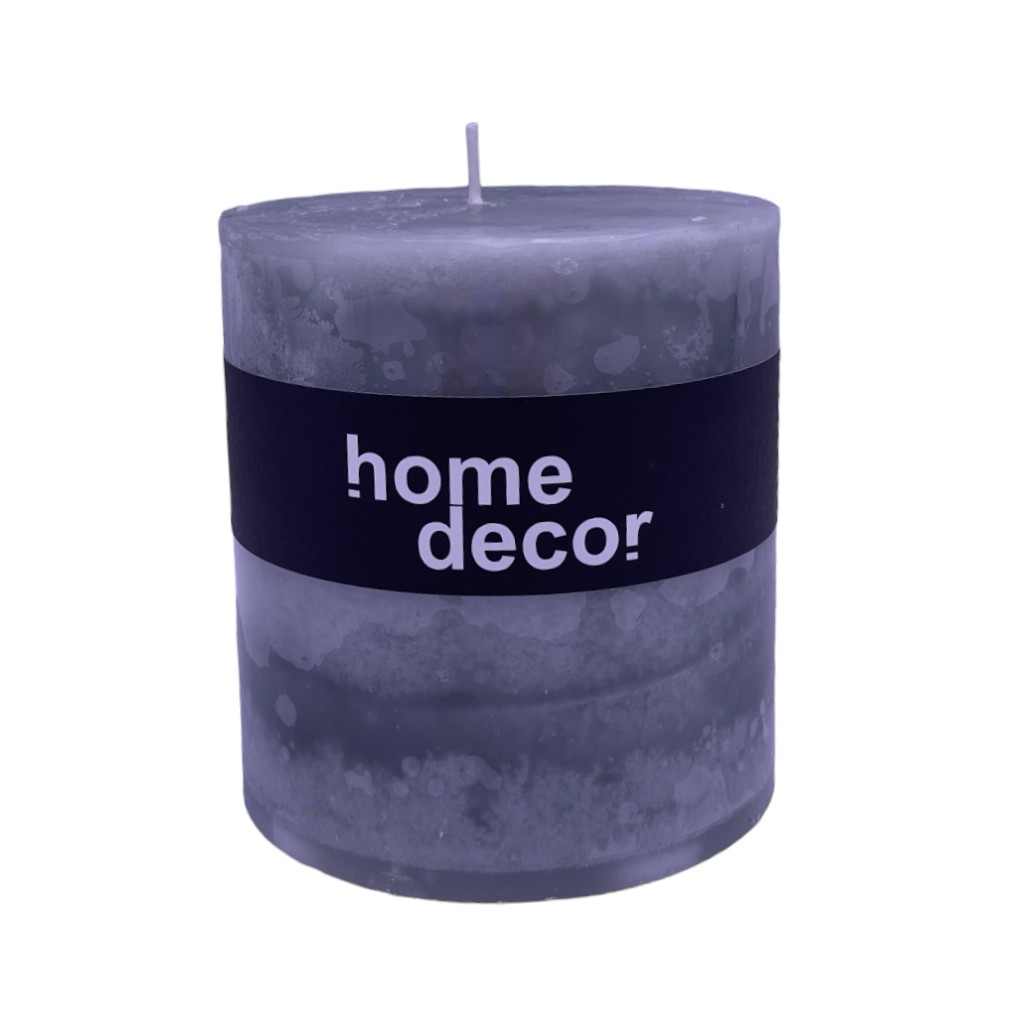 Vela Decorativa Gris 10X10Cm