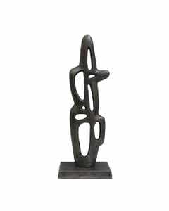 Figura Decorativa De Color Negro 15X10X40Cm