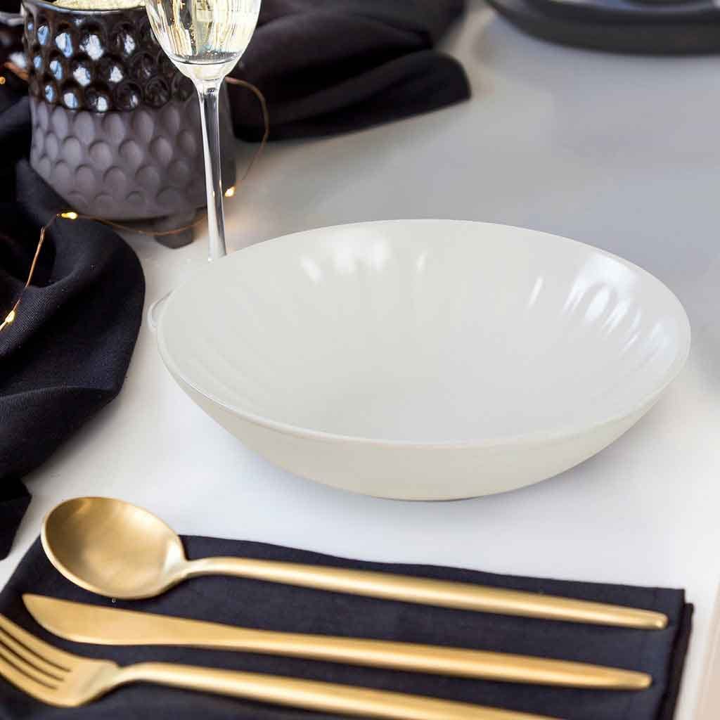 Plato De Cerámica Blanca Para Sopa 21cm