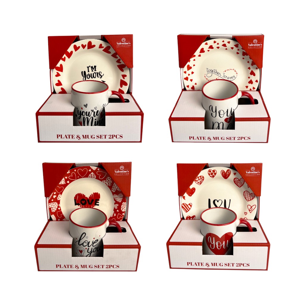 Set 2pzs Plato 20cm & Taza 11oz Diseños Surtidos