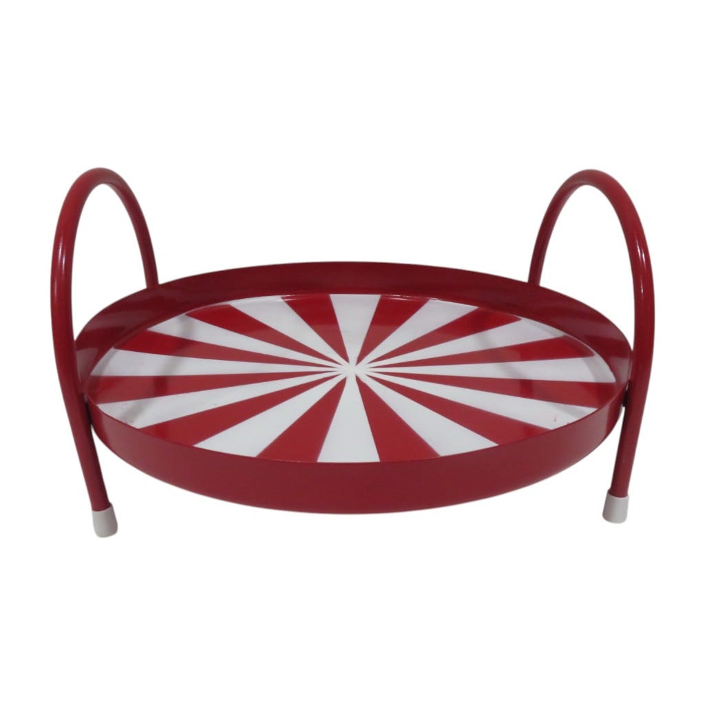 Bandeja Redonda De Metal 25Cm