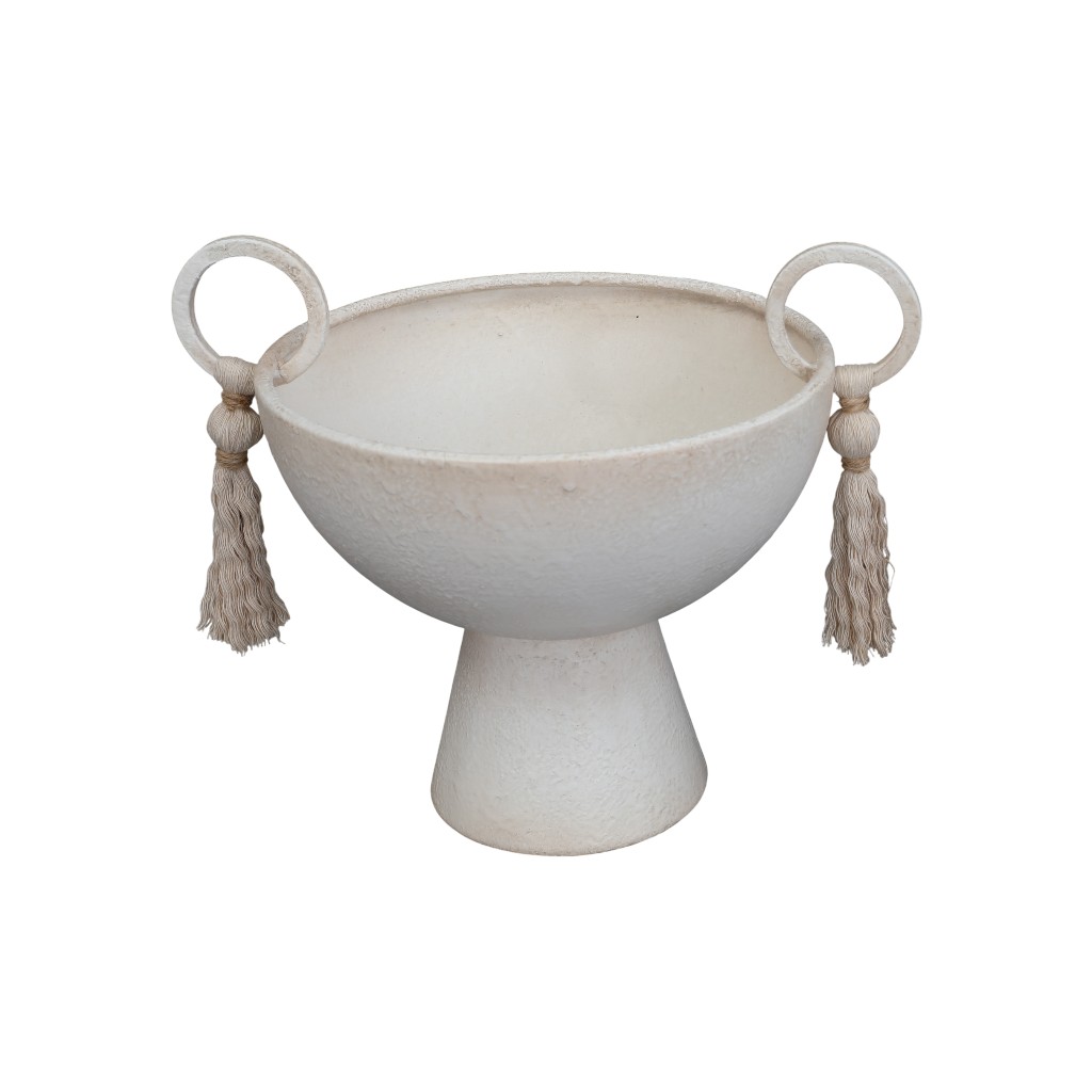 Bowl Blanco De Metal 32x25x27cm