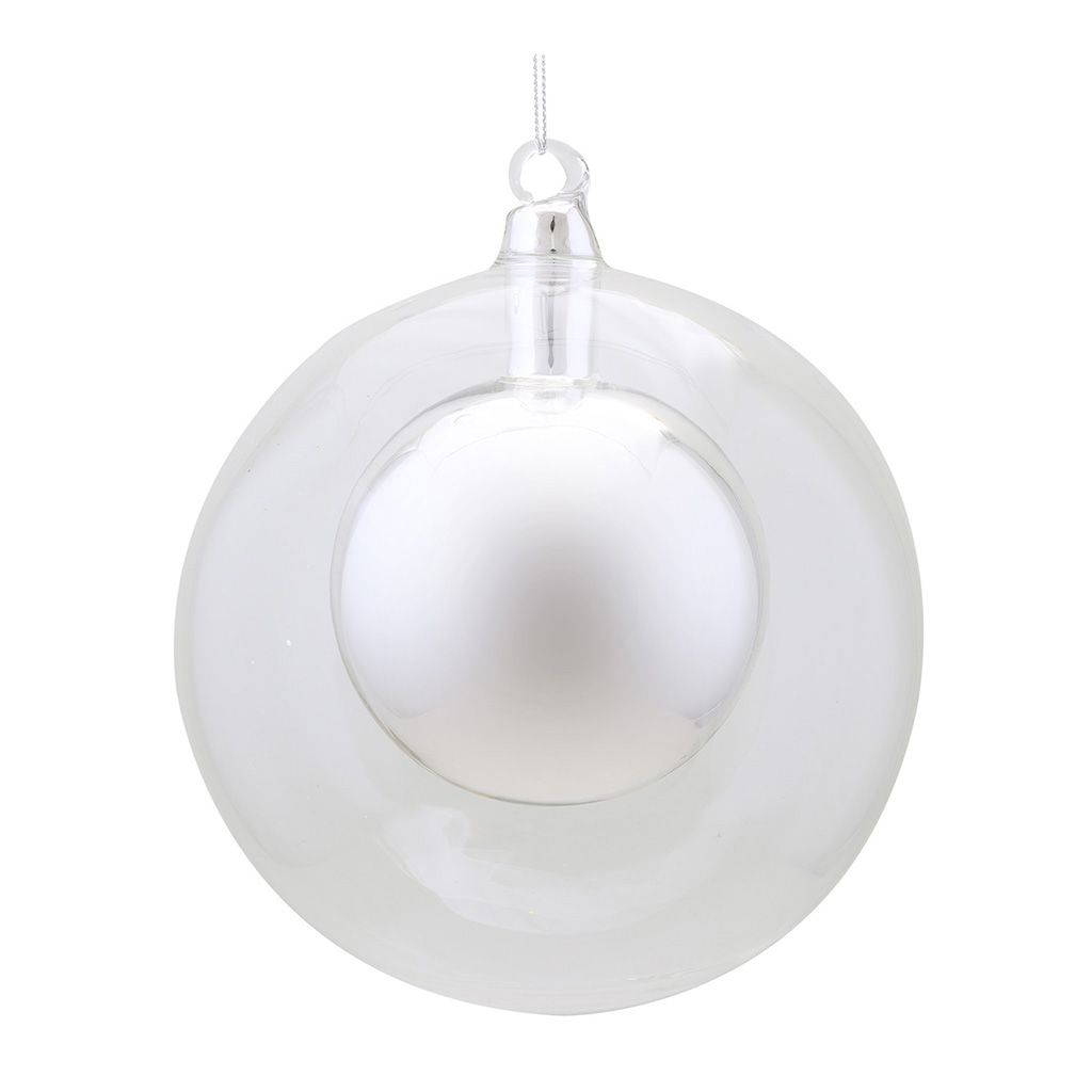 Adorno De Bambalina Doble Blanca 15Cm