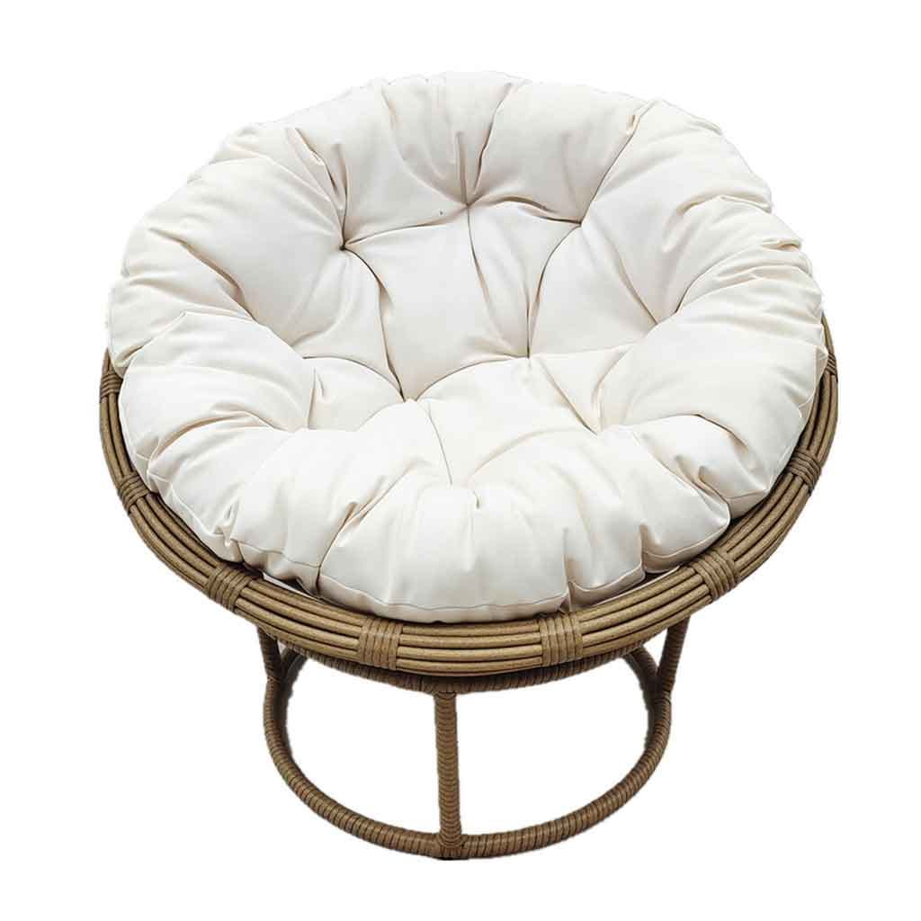 Silla luna Rafaela con cojín beige 95X95X77CM
