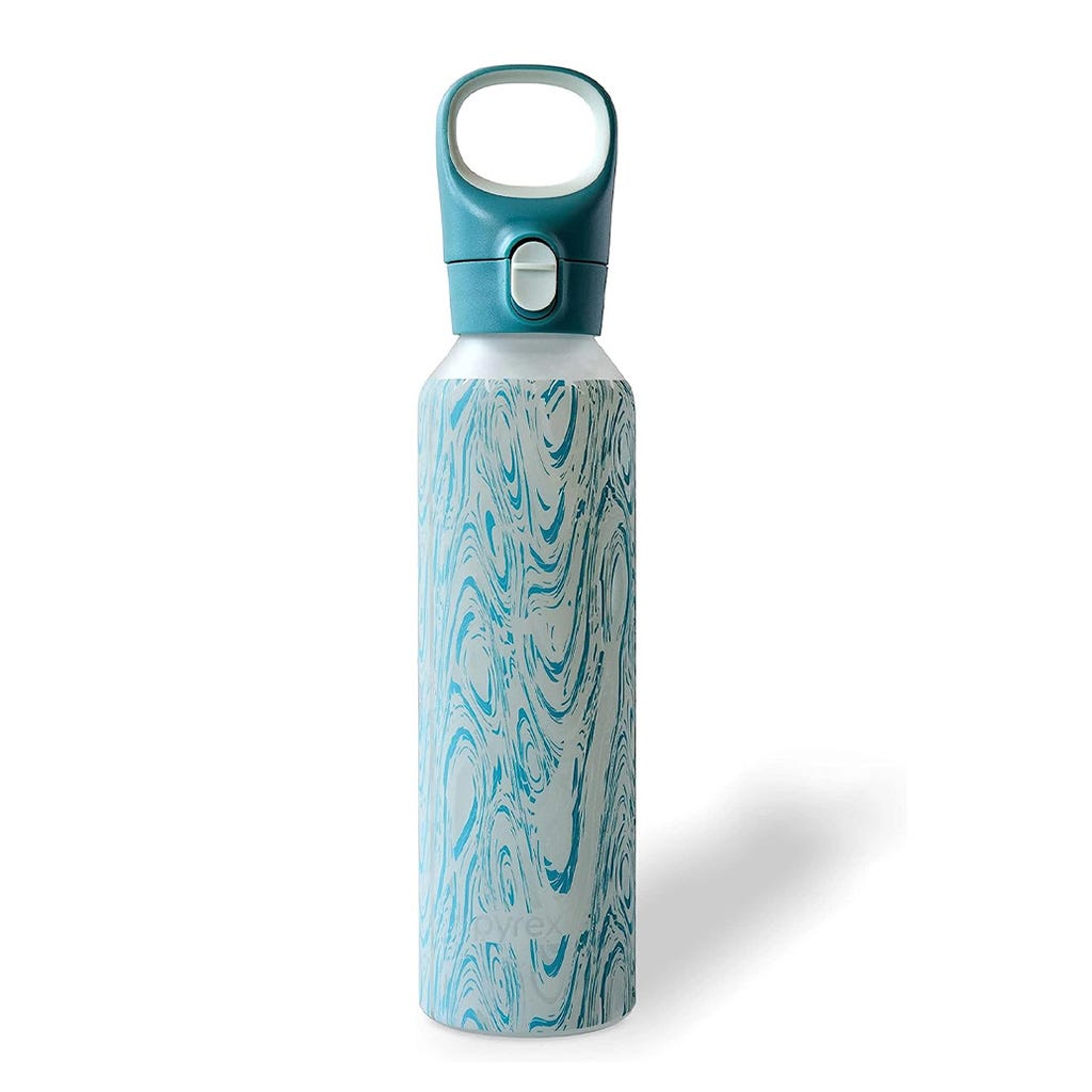 Botella De Agua De Vidrio Con Estampado Abstracto Pirex