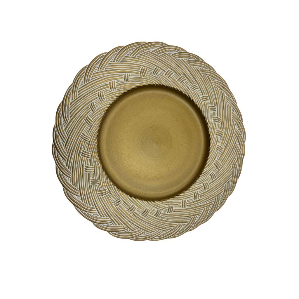 Plato De Fondo Dorado 33cm