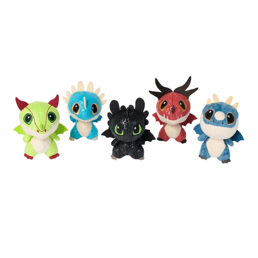 Dragons Peluches 3" Coleccionables Surtidos