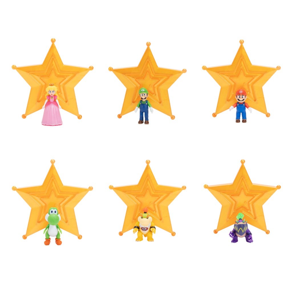 Super Mario Galaxy Figuras Con Base De Estrella Surtidas