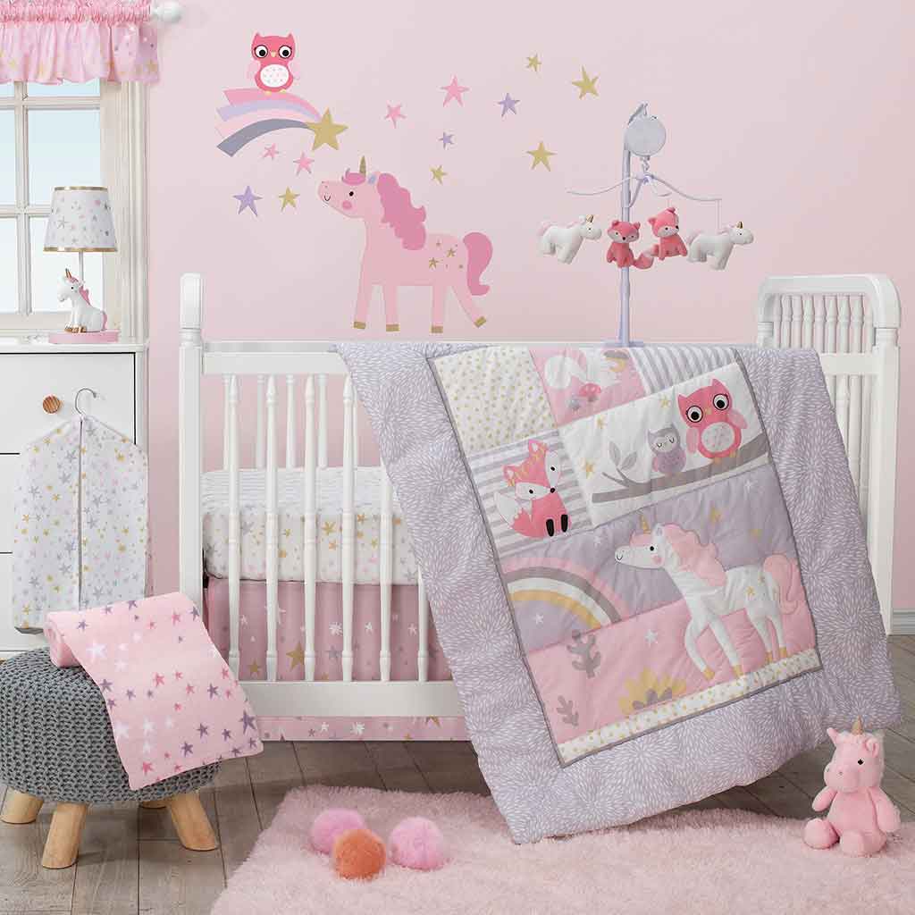 Set de cuna de 3pcs unicornio