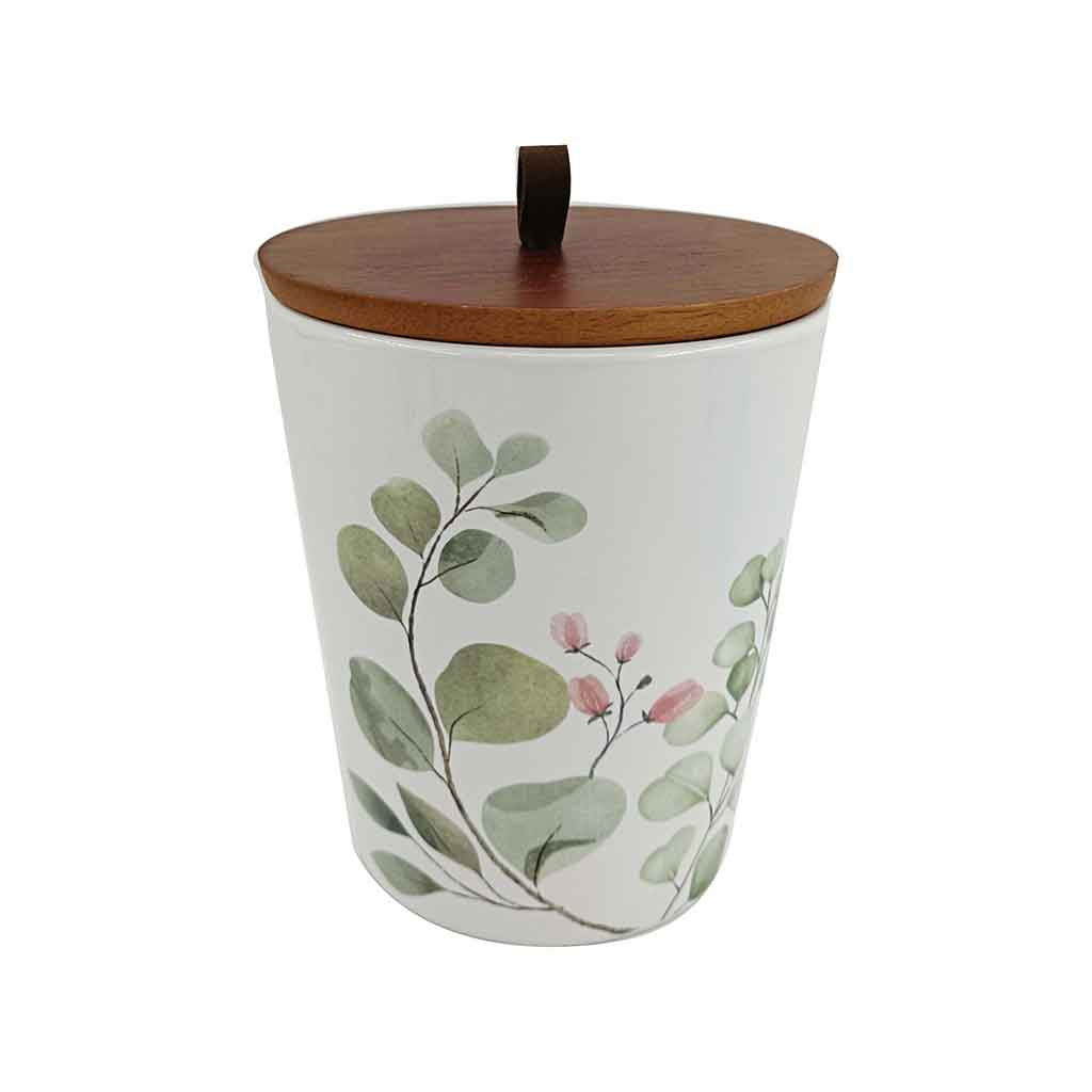 Conservador Estampado Floral Con Tapa