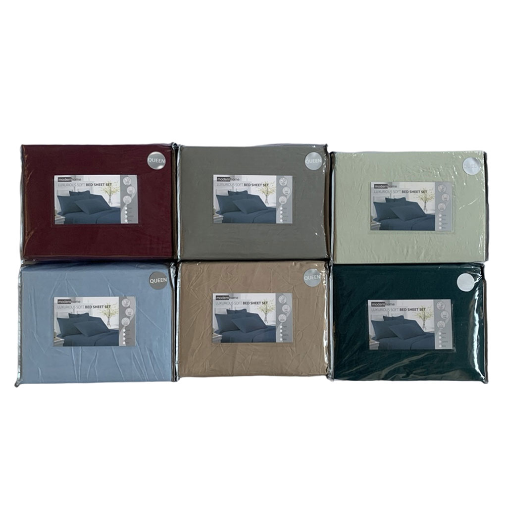 Juego De Sabanas Ultra Suave Queen Surtidos