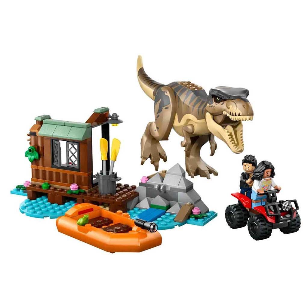 Bloques Lego Huida Por El Río Y T. Rex A La Caza 199Pzs