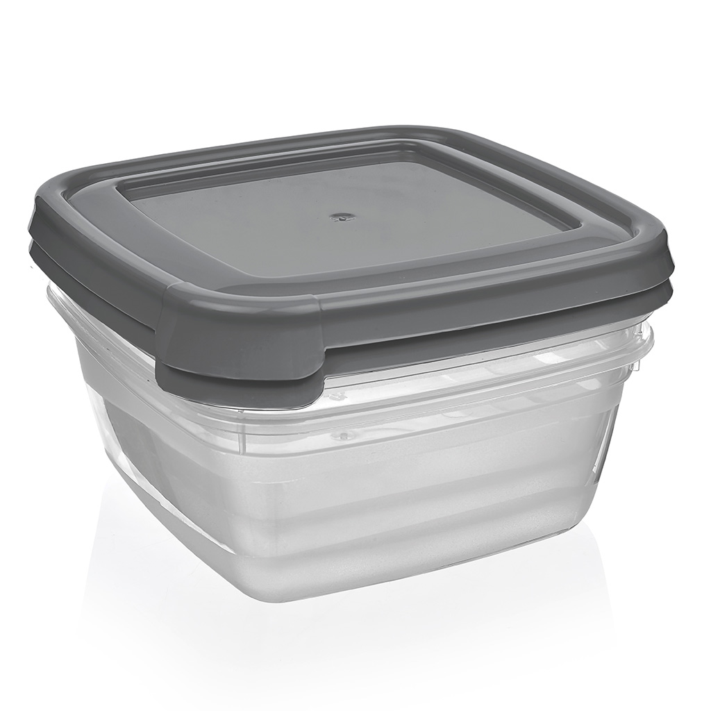 Conjunto De 2 Recipientes De Plástico Para Alimentos 1500ml Bager