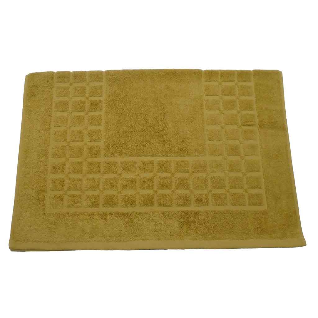 Alfombra de baño mostaza con detalle 50X70CM