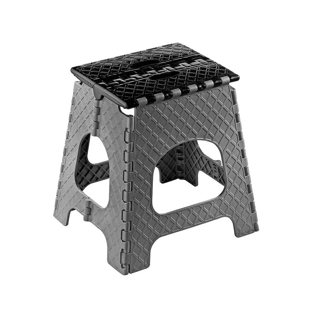 Taburete Plegable Gris 32x29x34.5cm