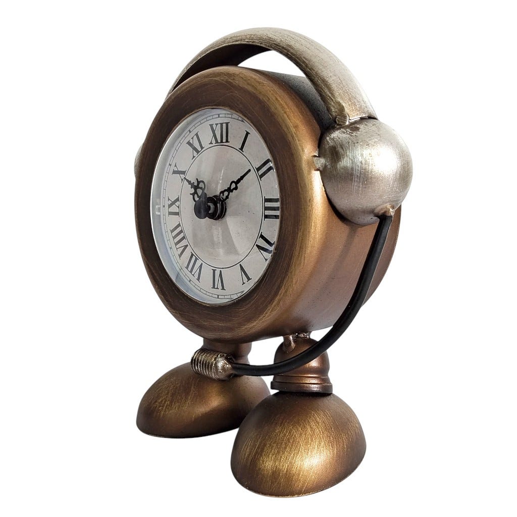 Reloj Dorado De Mesa 13x6x15.5cm