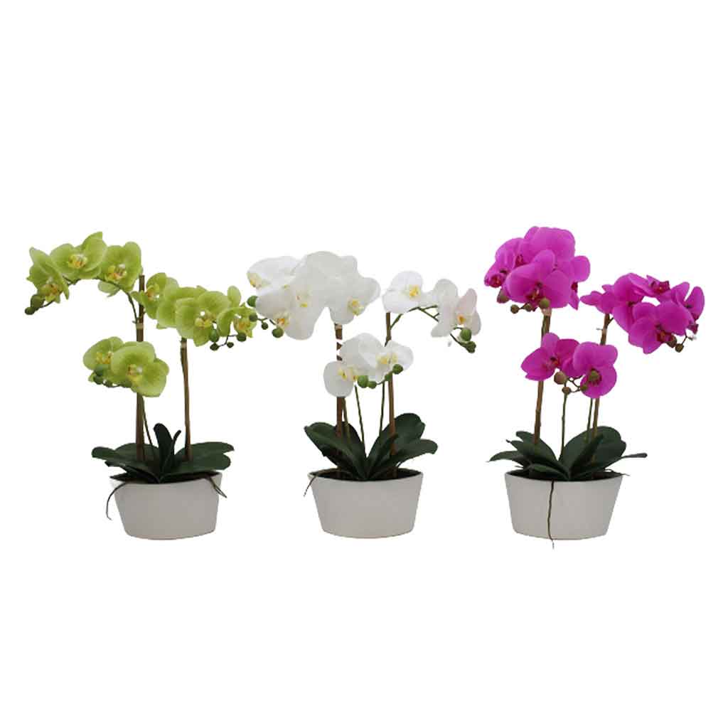 Flores artificiales de phalaenopsis en maceta surtidos 51CM