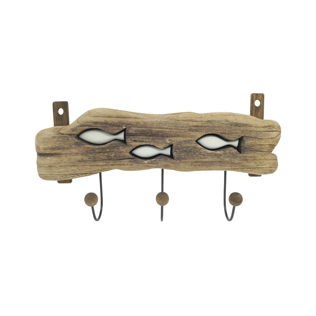 Perchero Náutico De Pared 57x10x30cm