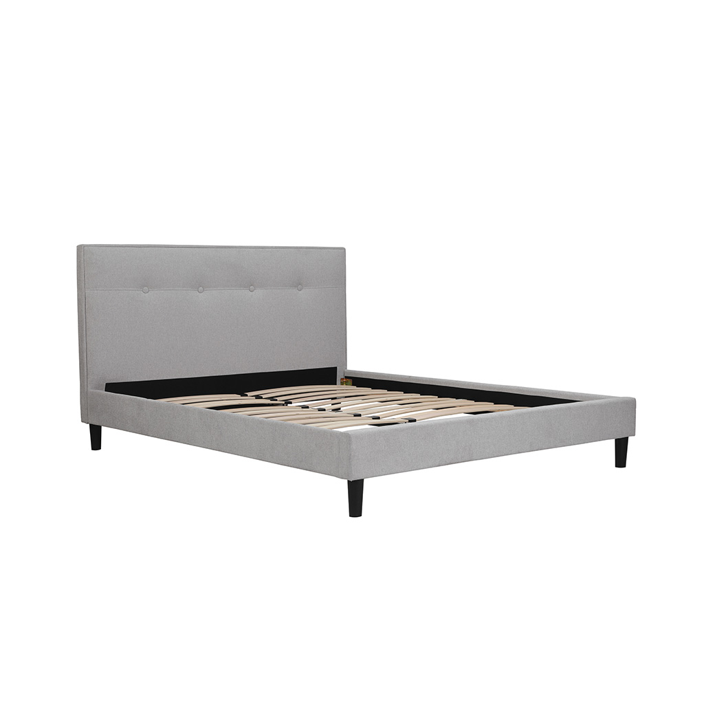 Cama Doble Justine Gris 220x161.5x105cm