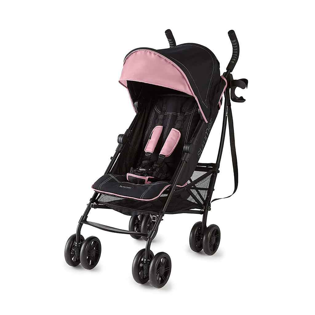 Coche Para Bebé Negro Con Rosa Summer Infant
